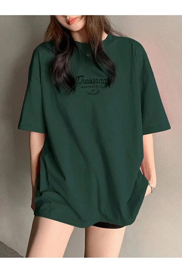 Kadın Baskılı Oversize T-shirt